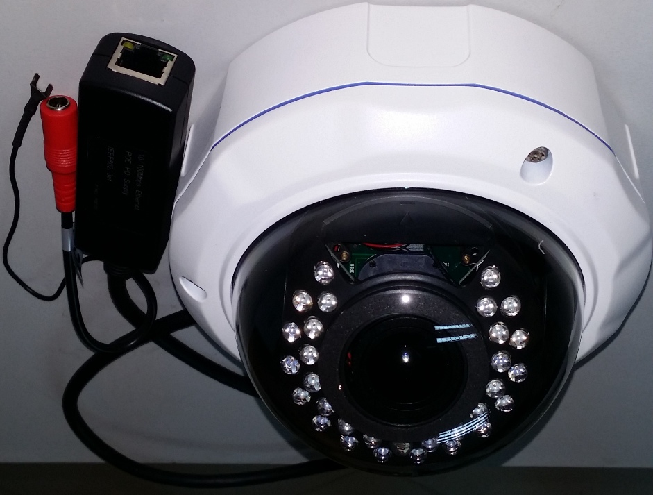 IP Dome Camera 1.3MP High Resolution IR 2.8-12mm VandalProof POE