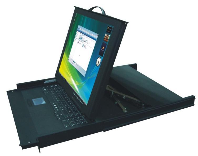 8 Port 19" Rackmount Dual Slide 17" LCD PS2-USB KVM Switch 1U