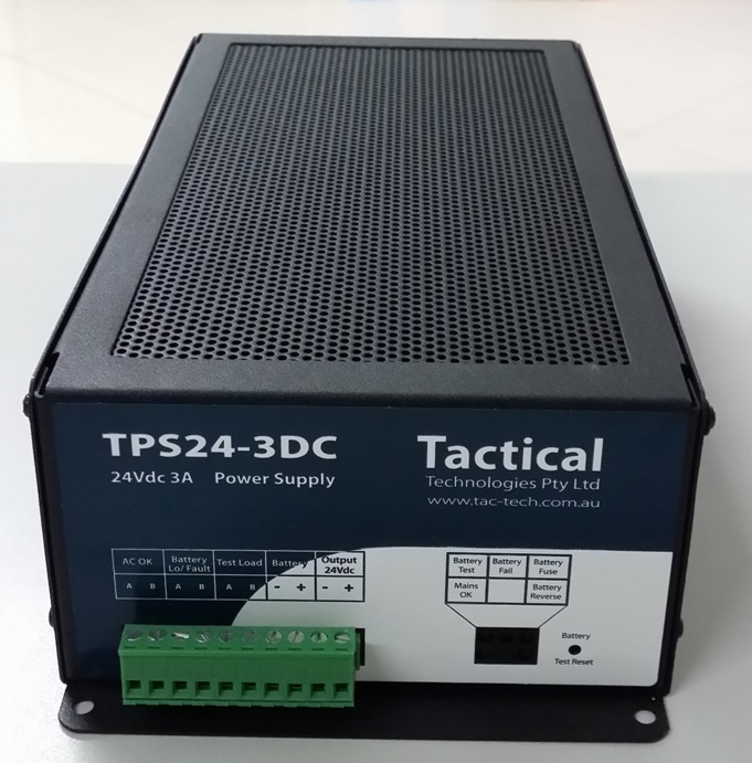 Tactical 24Vdc 3A Switchmode Power Supply with Battery Charge
