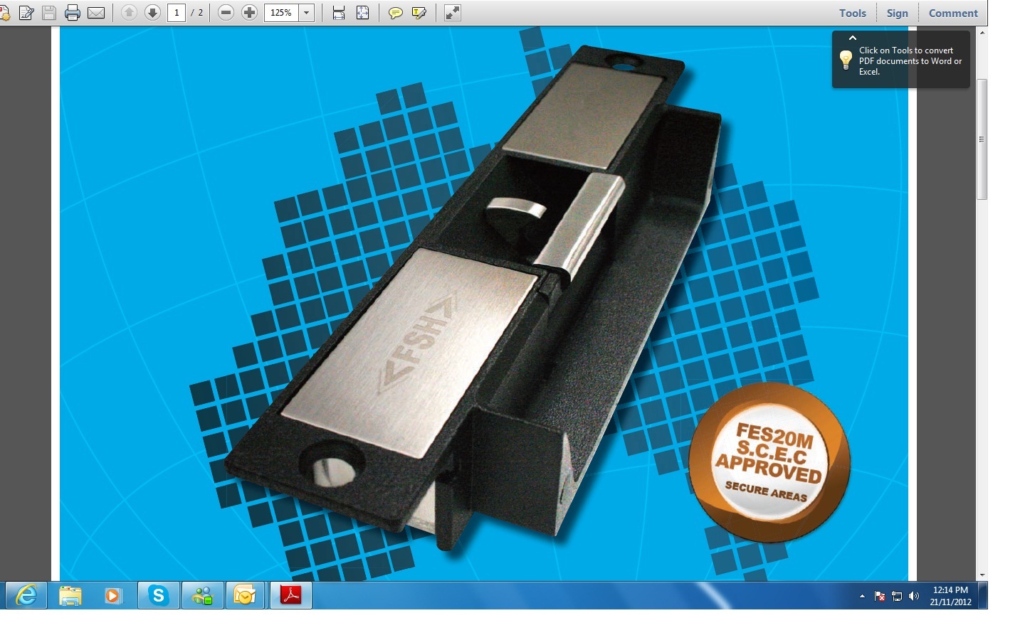 FSH Electric Door Strike FES20
